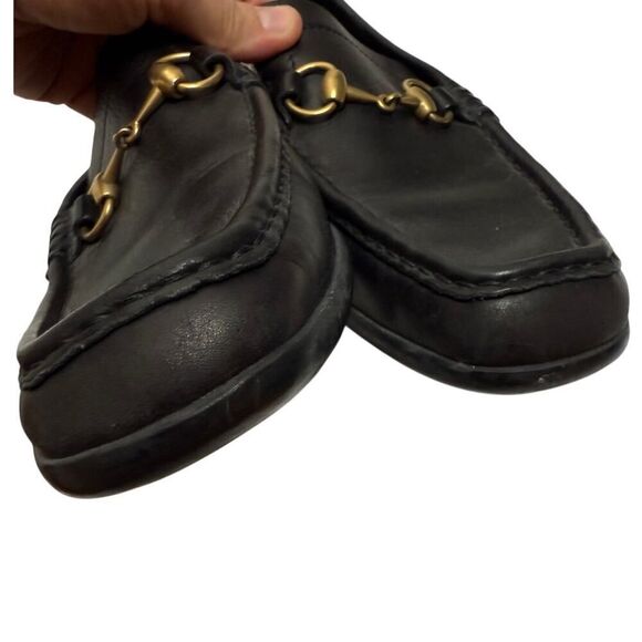 VTG Gucci Horse Bit Leather Loafers Men's 9.5 - Picture 4 of 7